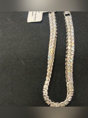 Double Row Tennis Bracelet 925 Sterling Silver 10.2 CTW DEW 7.25